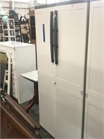 Two door plastic storage cabinet