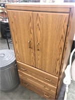 Cabinet with three drawers 

59 inches high and
