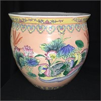 Oriental Hand Decorated Stoneware Bowl