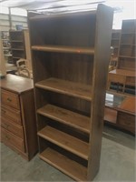 Nice wood bookshelf 

70 inches by 30 inches