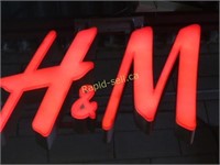 H & M Neon Sign