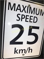 Maximum Speed 25 Km/H Sign