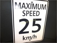 Maximum Speed 25 Km/H Sign