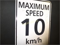Maximum Speed 10 km/h Sign
