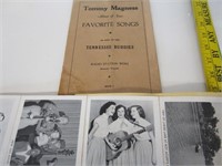 Antique card photo's with music of old singers