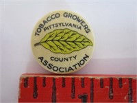 Early Pittsylvania county Tobacco Growers button