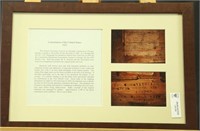 FRAMED AND MATTED U.S. CONSTITUTION PRINT