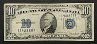 1934-C  $10  Silver Certificate  F