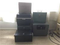 Group of Various Lock Boxes / Storage Boxes.