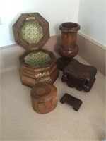Group of Wooden Items