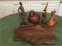 Group of Wooden Decorative Items