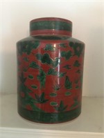 Fitz and Floyd Chinese Inspired Lidded Jar