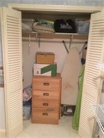 Closet full of craftin supplies / dresser