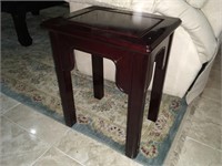 Asian Inspired End Table Rosewood
