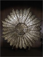 Gold Glass Decorative Starburst Plate