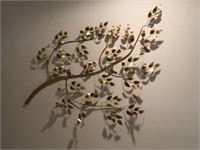 Metal Wall Hanging Butter Flys on a Branch