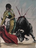 Bull Fighter Oil Painting By: Alionso