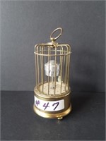 Brass bird clock J. Kaiser Germany