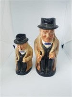 2 Royal Doulton Winston Churchill figurine