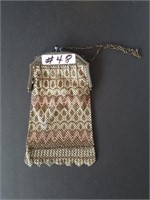 metal beaded purse-missing 2 beads.