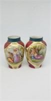 2- Royal Bayreuth miniature vases w/ beehive mark