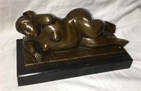 Bronze Sculpture Of Nude Woman Signed Botero
