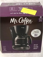 Mr. Coffee 12 cup simple brew coffee maker. Open