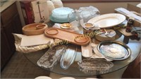 Wood Center Pieces, Glass Dishes, Cut Glass,