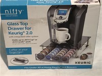 Nifty solutions glass top drawer for Keurig 2.0