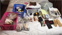 Assorted Buttons, Lint Roller, Coin Bags,