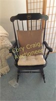 Black Wood Rocking Chair