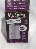 Mr. coffee coffee grinder 4 to 12 cups. Open box.