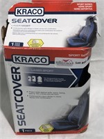 3 items:  Kraco one piece seat cover. Open box.