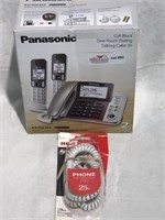 2 items:  Panasonic digital corded/cordless