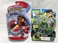 2 items: toys Pokémon pop action Pokey ball, Ben