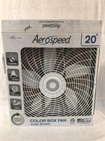 Aerospeed 20” Color Box Fan model BX100C, Hunter