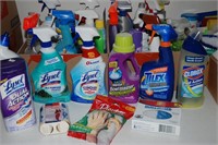 Large Lot Assorted Cleaning Supplies as Shown