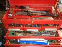 Kennedy Metal Tool Box and Contents, Includes