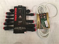 2 Tool Items:  Tekton 11 Drivers & Stanley 20ft