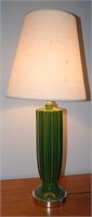 Vintage Green Pottery Lamp