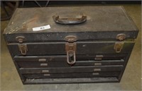 Vintage Metal Tool Box - 20"w x 14"h x 9"d