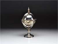 SHEFFIELD PLATE GLOBE FORM INKSTAND