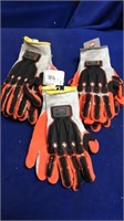 6pairs nitrile driver gloves (4-S-2-M)