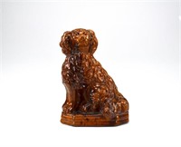 ONTARIO REDWARE SPANIEL FORM PENNY BANK