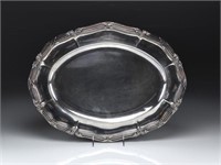 FRENCH 19th C SILVER MEAT PLATTER
