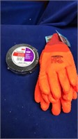 2 pairs rubber gloves (L) roll black duct tape