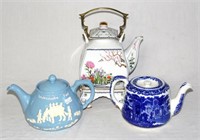 Collection of Pottery Teapots
