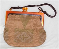 1920s Bag Purse Embroidered Silk