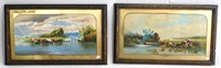 Victorian Signed Paintings by M.S.Williams