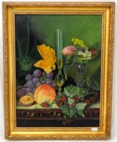 Vintage Original Oil Painting Still Life "Fruit"